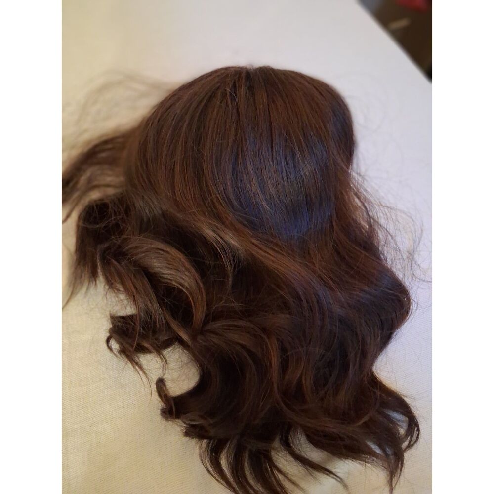 Unbranded Medium Dark Brown Wig Soft Natural Waves Layered Mid Length - Picture 8 of 9
